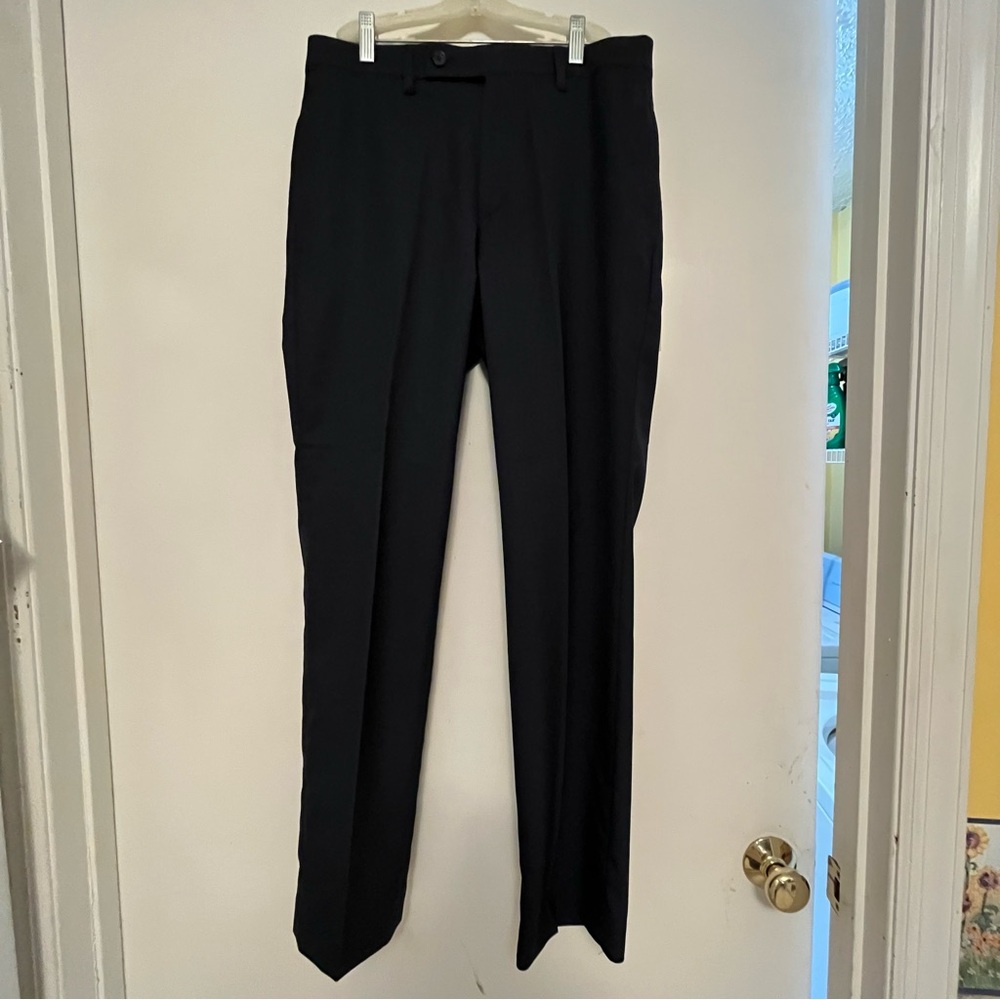 Calvin Klein Mens Jerome Navy Blue Slim Fit Stretch Dress Pants, 30Wx30L, NWT